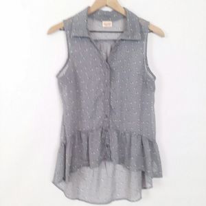 Mossimo sheer  bunny print sleveless top